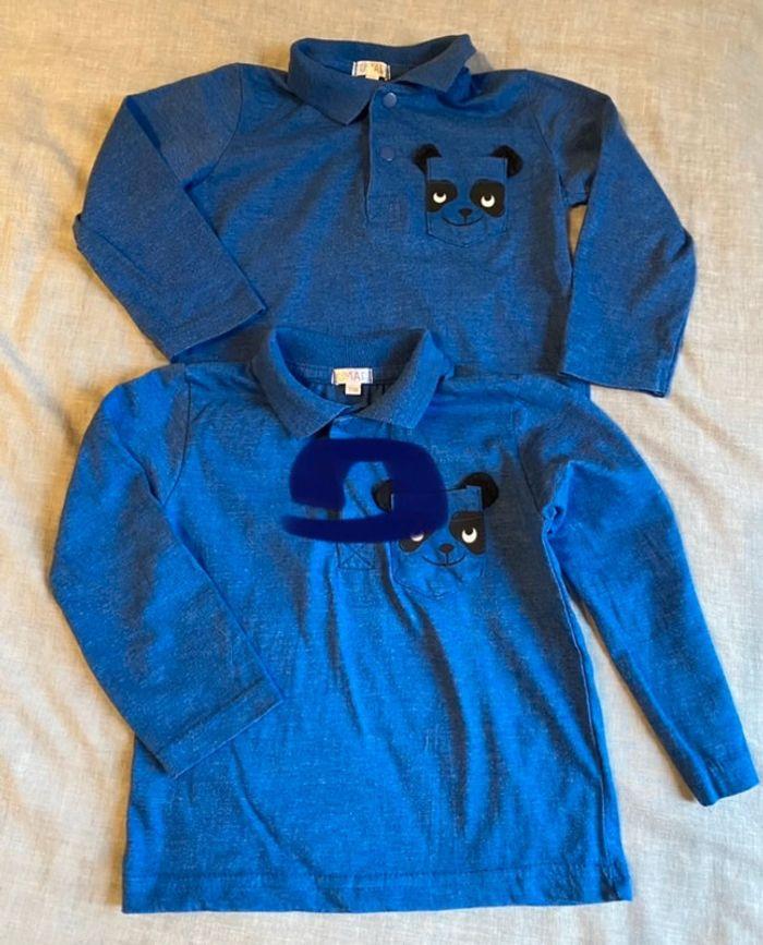 💙 Lot de 2 Tee-shirt/ polo manches longues panda 23 mois  💙 - photo numéro 3