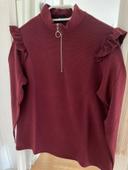 Pull bordeaux Kiabi T.L