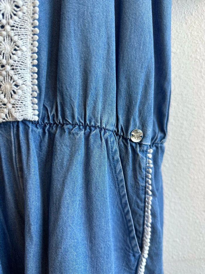 Combishort IKKS bleu avec broderies, taille 36 - photo numéro 5