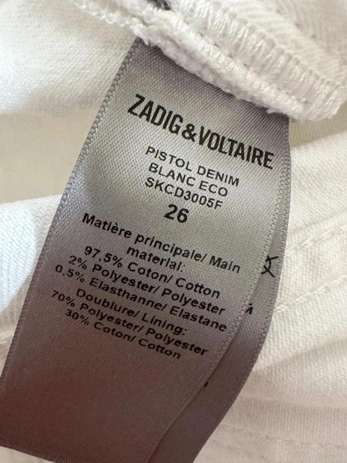 Jeans blanc Zadig et Voltaire T:26 (36) - photo numéro 7