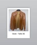 Veste Similicuir Marron Clair - Neuve