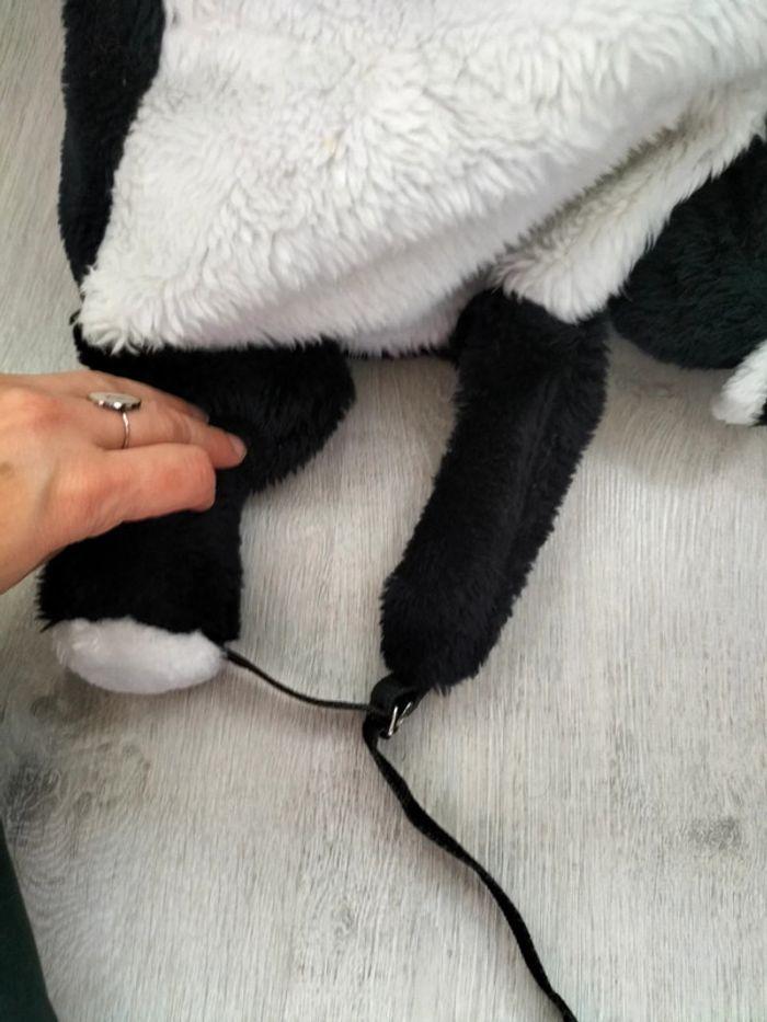 Sac à dos peluche doudou Panda 🐼 noir et blanc - photo numéro 8