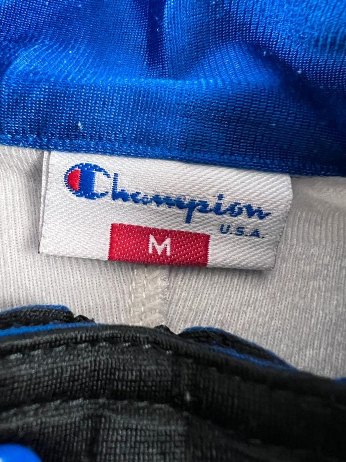 👕 Veste de Sport Champion USA Rare Vintage 90’s 00’ logo brodé Noir - Bleu Marine Taille M 👕 - photo numéro 8