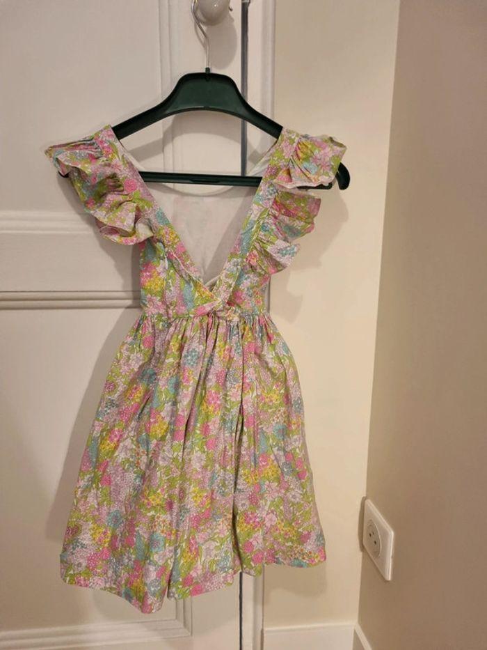 Robe liberty rose et verte - photo numéro 3