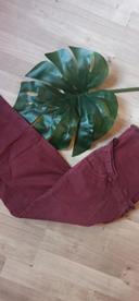 Jeans de grossesse bordeaux