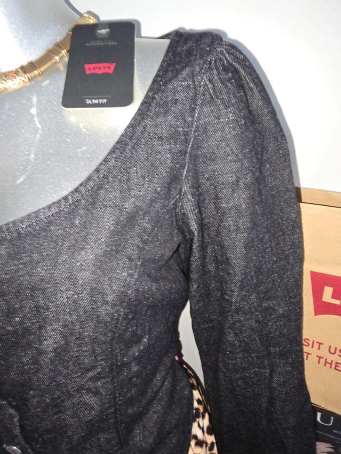 Levi's Blouse corset à manches longues en denim Weston taille m - photo numéro 5