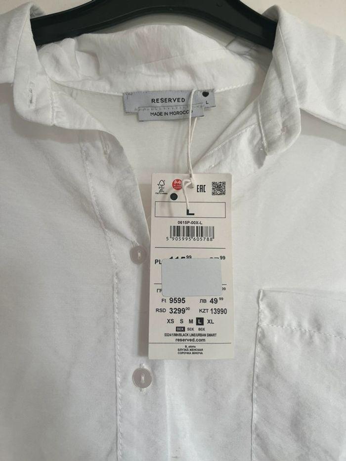 Chemise courte blanche Reserved taille L - photo numéro 2