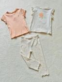 Ensemble crème/pêche t-shirt pantalon 2 ans kiabi