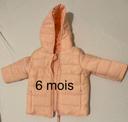 Doudoune bébé corail taille 6 mois