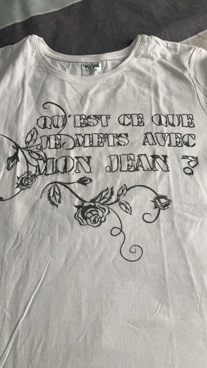 T shirt blanc inscription - photo numéro 2