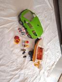 Playmobil voiture + remorque bateau famille