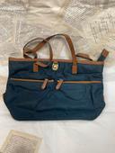 Sac de luxe en toile bleu Michael Kors et en cuir