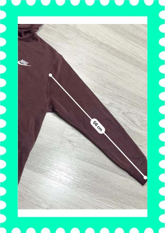 👕 Sweat à capuche Nike logo brodé Marron Taille S 👕 - photo numéro 5