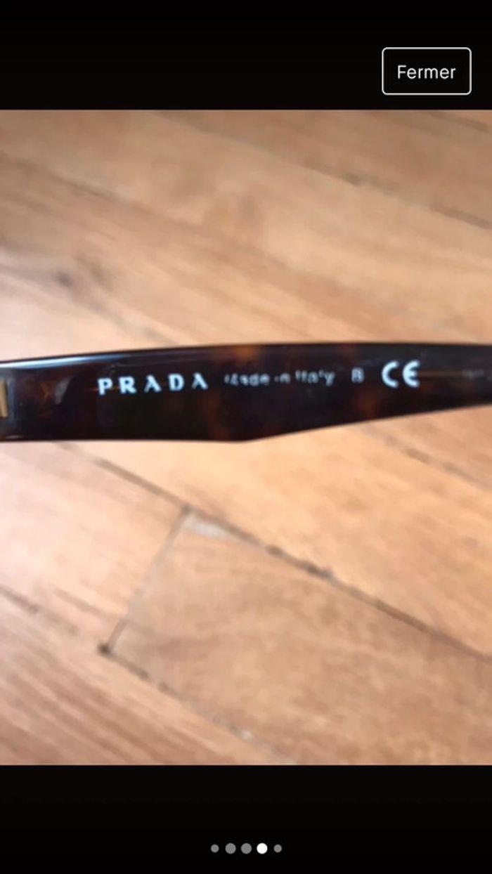 Lunettes prada marron - photo numéro 4