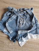 Short en jean avec dentelle