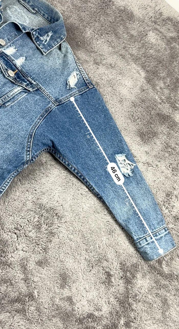 👕 Veste longue en Jeans vintage y2k Bleu Clair Taille M 👕 - photo numéro 5