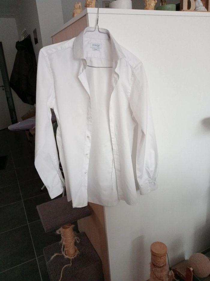 Chemise blanche slim tour de cou 39 - photo numéro 1