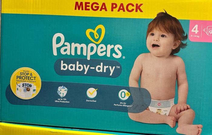 Pampers baby dry taille 4 mega pack (  96 couches ) neuf   Code promo CADEAU30 - photo numéro 1