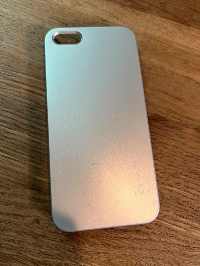 Coque métallisé gris iPhone SE /5S /5 - photo numéro 1