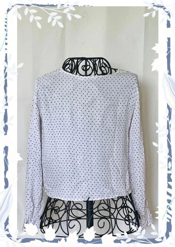 Blouse blanche à pois Mango - photo numéro 2