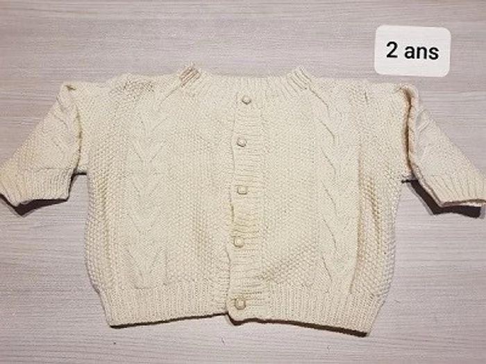 Gilet en laine 2 ans fille