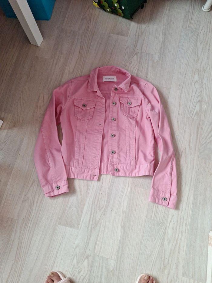 Veste en jeans rose - photo numéro 1