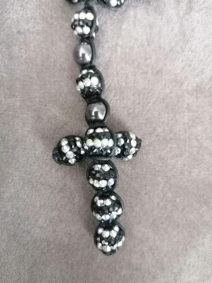 Collier sautoir shamballa croix 📿 - photo numéro 9