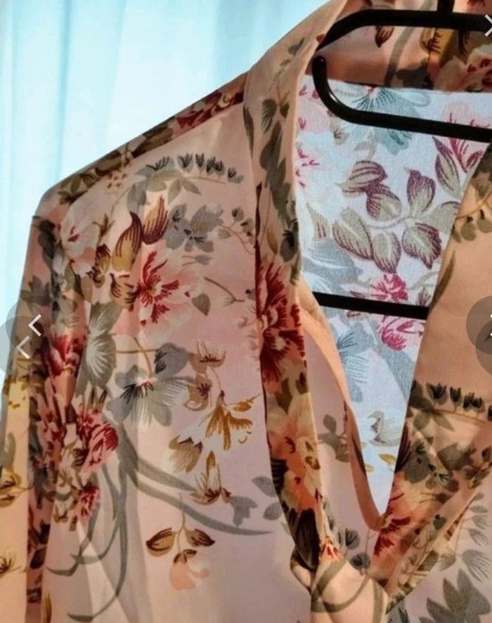 Chemisier fin rose a fleurs printemps automne et soirée femme taille 38 , M 💗 - photo numéro 19