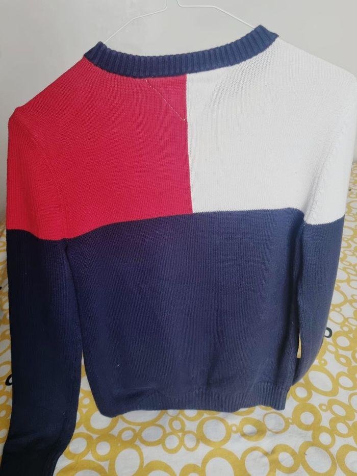 Pull Tommy Hilfiger T: M 8 10 ans bleu, blanc & rouge - photo numéro 4