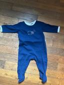 Pyjama 1 pièce baleine Petit Bateau 6 mois