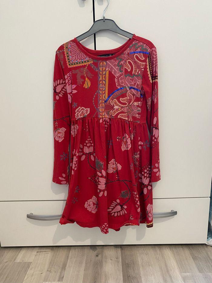 Robe desigual rouge 5-6 ans - photo numéro 1