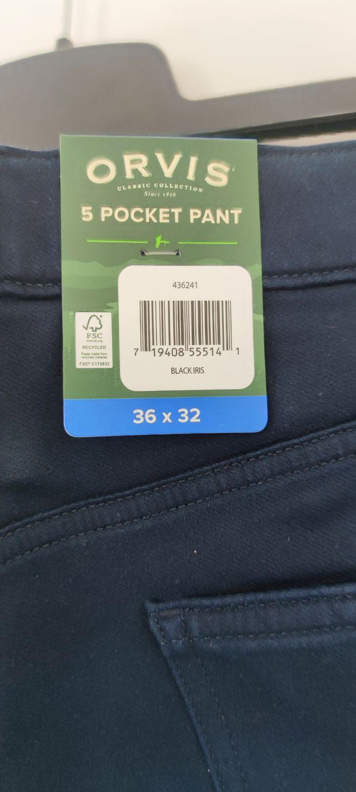 Pantalon bleu marque Orvis pour homme, décontracté, léger taille 40-42 - photo numéro 4