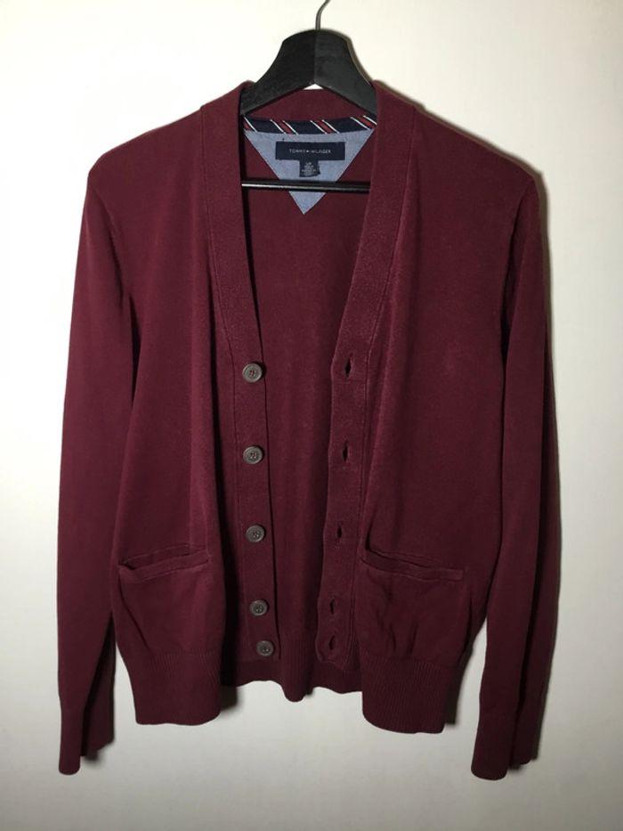 Gilet pour homme Tommy Hilfiger bordeaux taille S 072 - photo numéro 2