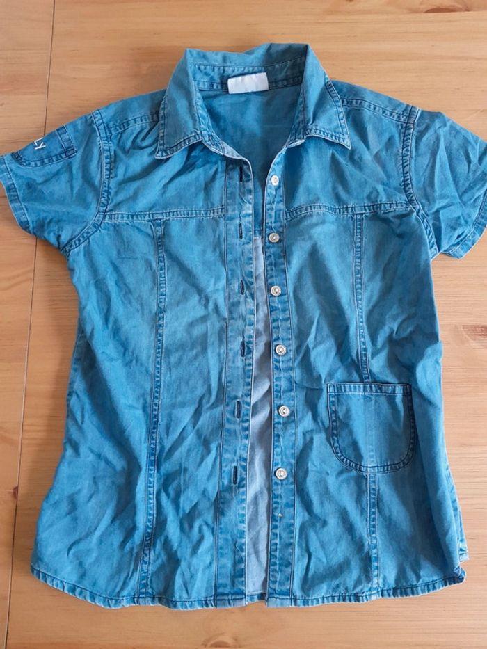 Lilly chemise en jean manche courte taille s - photo numéro 1