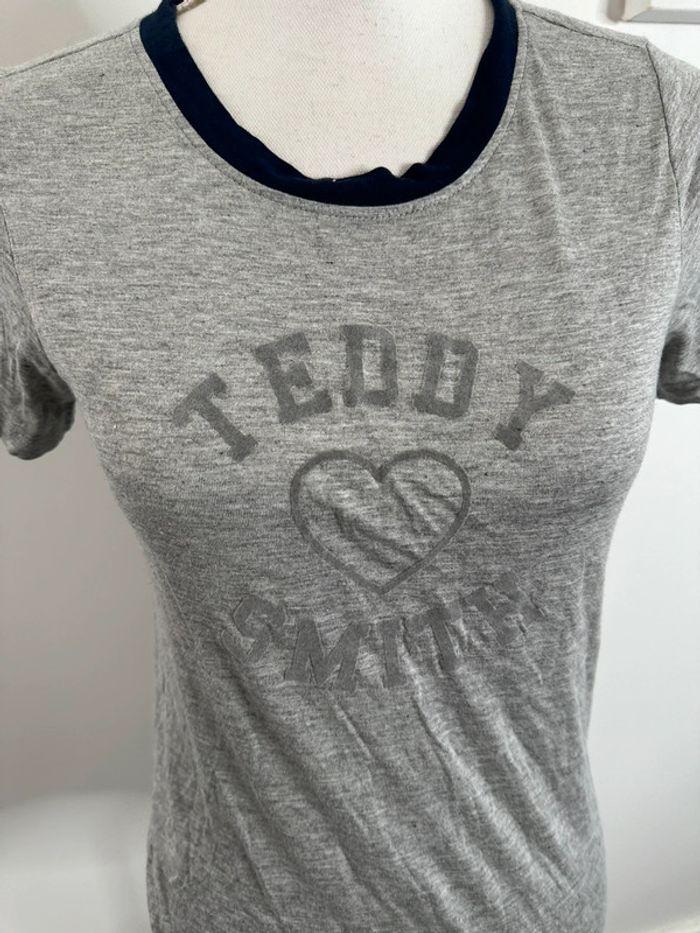 T-shirt gris et bleu marine Teddy Smith T36 S - photo numéro 2