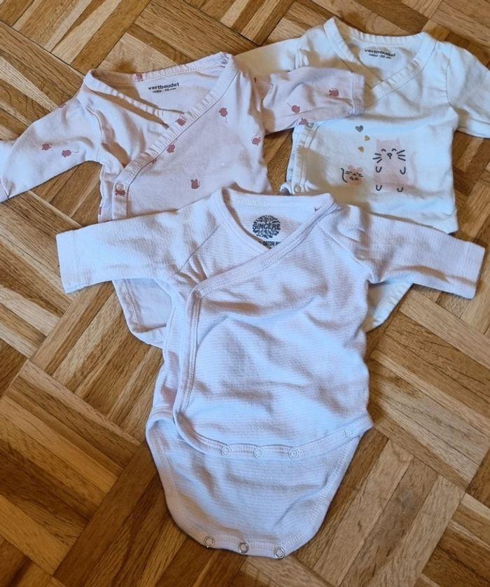 Lot de 3 body - 0m - Fille - photo numéro 2