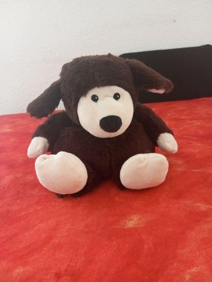 Peluche Bouillotte Mouton marron chocolat de marque Intelex - photo numéro 1