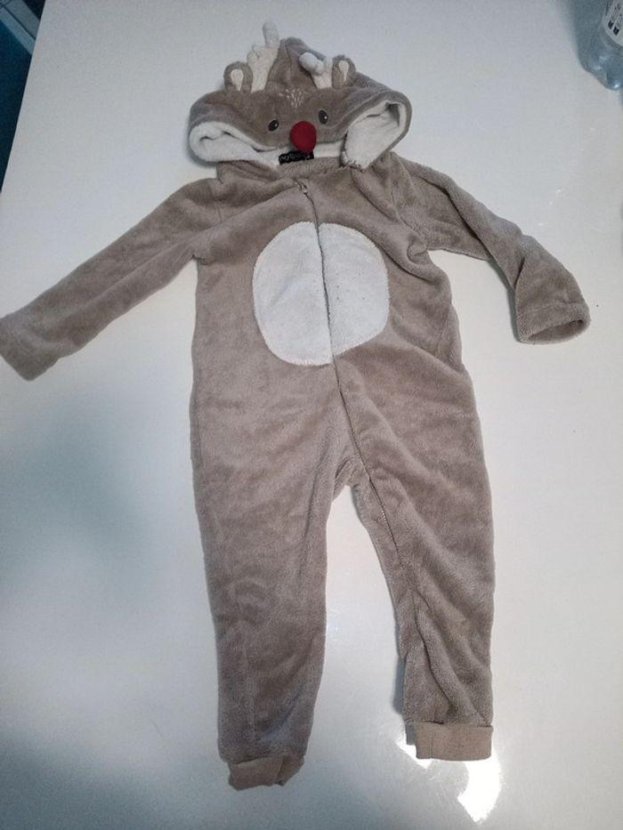 Combinaison surpyjama tout doux renne noël in extenso 2ans - photo numéro 1