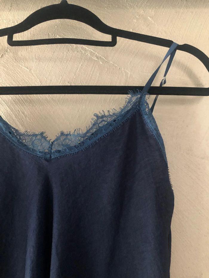 Débardeur dentelle bleu marine taille 36 - photo numéro 3