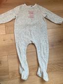 Pyjama velours pieds 2 ans