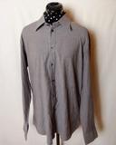 Chemise unie manches longues Façonnable gris foncé taille XL