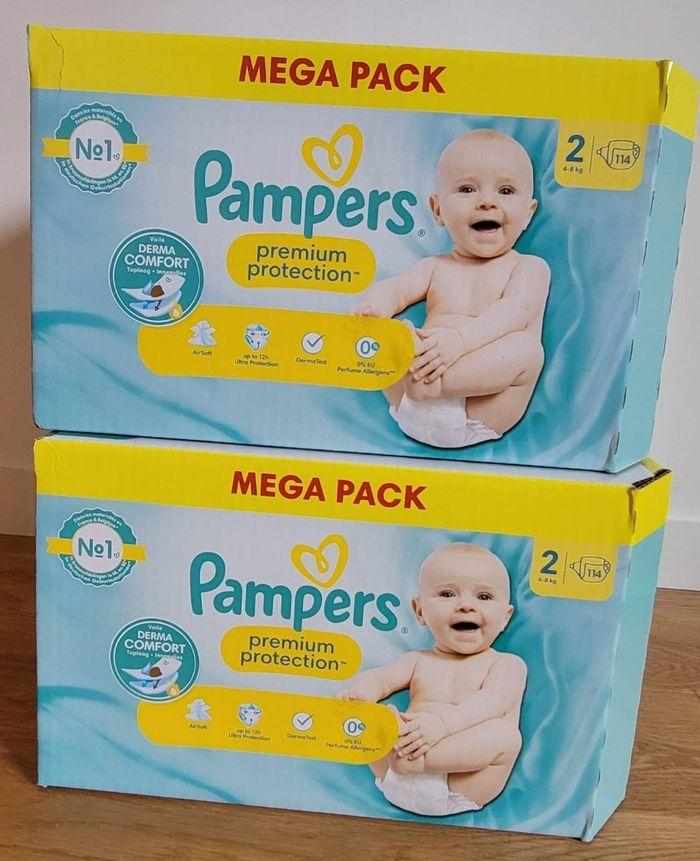 50 euros avec le code promo  - 228 couches Pampers premium protection de taille T2