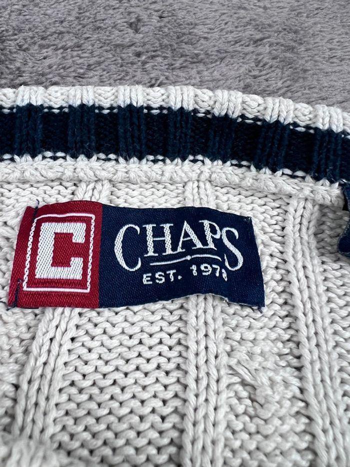 👕 Sweat Torsadé Chaps avec logo brodé Blanc Taille XXL 👕 - photo numéro 7