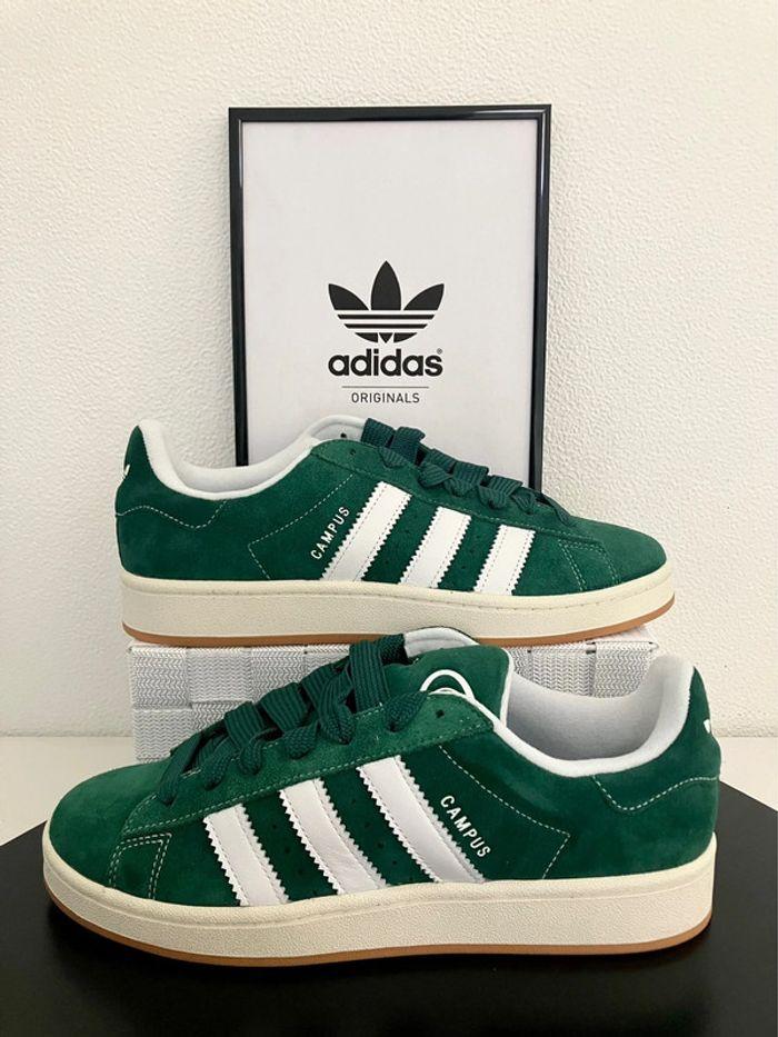 Adidas Originals Campus 00s Dark Green / Cloud White - photo numéro 1