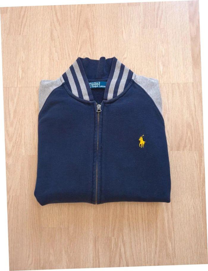 Blouson Ralph Lauren sweat taille M marine et gris - photo numéro 1