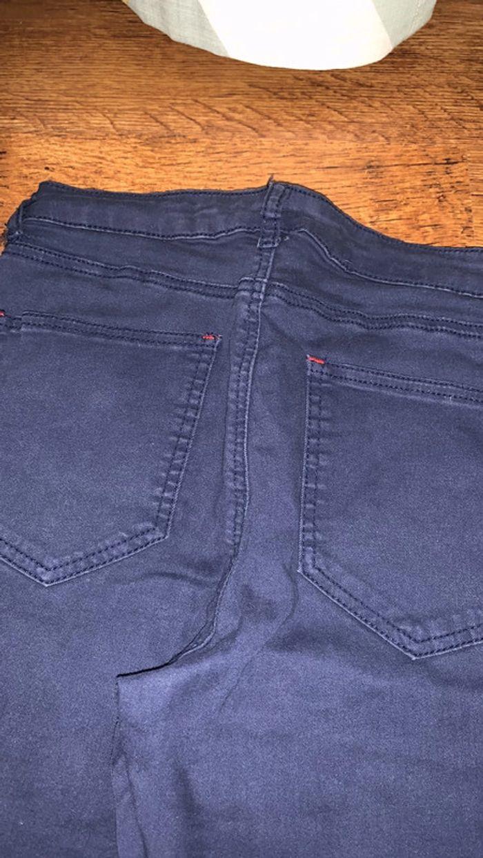 Pantalon skinny bleu marine à logo - photo numéro 6