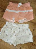 Lot shorts fille 9 mois H&M