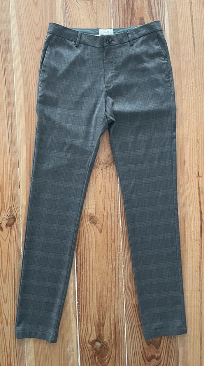 Pantalon gris à carreaux Jules taille 38 - photo numéro 2