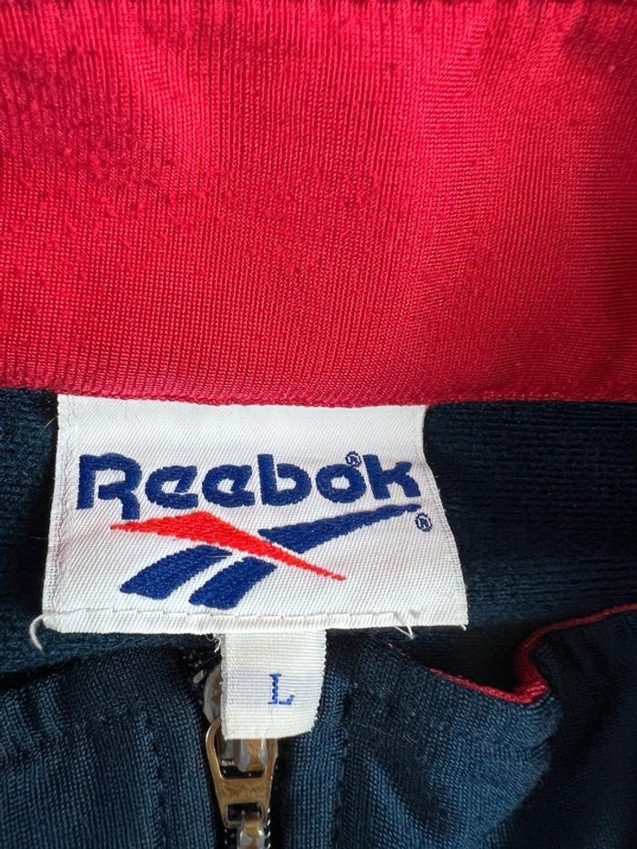 👕 Veste de Sport Reebok Rare Vintage 90’s UEFA Champion League 1992 Bleu Marine Taille L 👕 - photo numéro 9