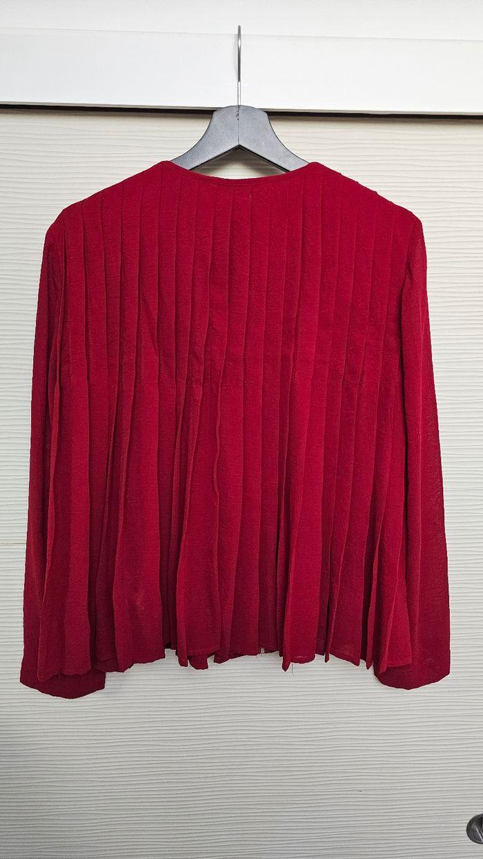 Blouse plissée rouge Zara - photo numéro 6